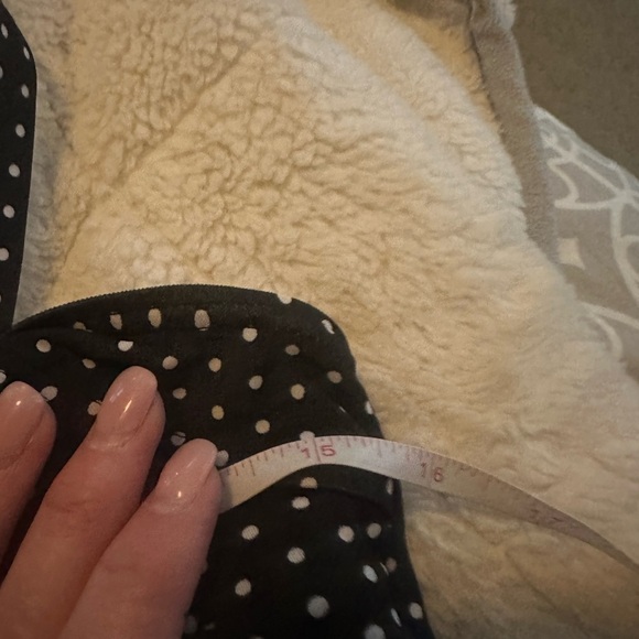 Vintage 90s Gabar Romper Bathing Suit black white polka dot swim dress size 14 - Picture 10 of 11